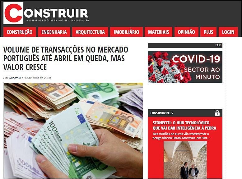Volume de transaces no mercado portugus at Abril em queda, mas valor cresce